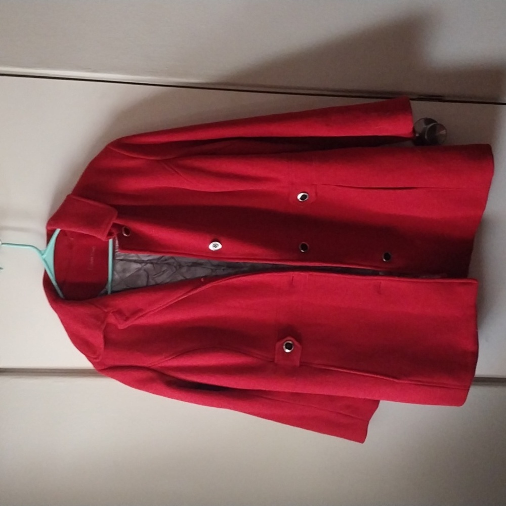 Calvin Klein Red Peacoat